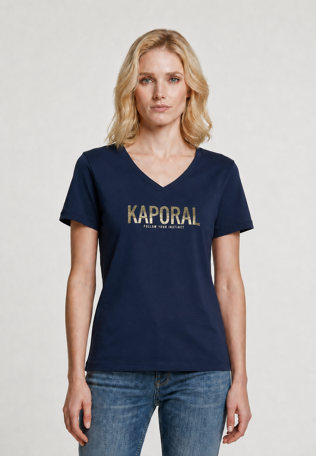 kaporal-krew-t-shirt-navy-slim-damen-baumwolle image 2