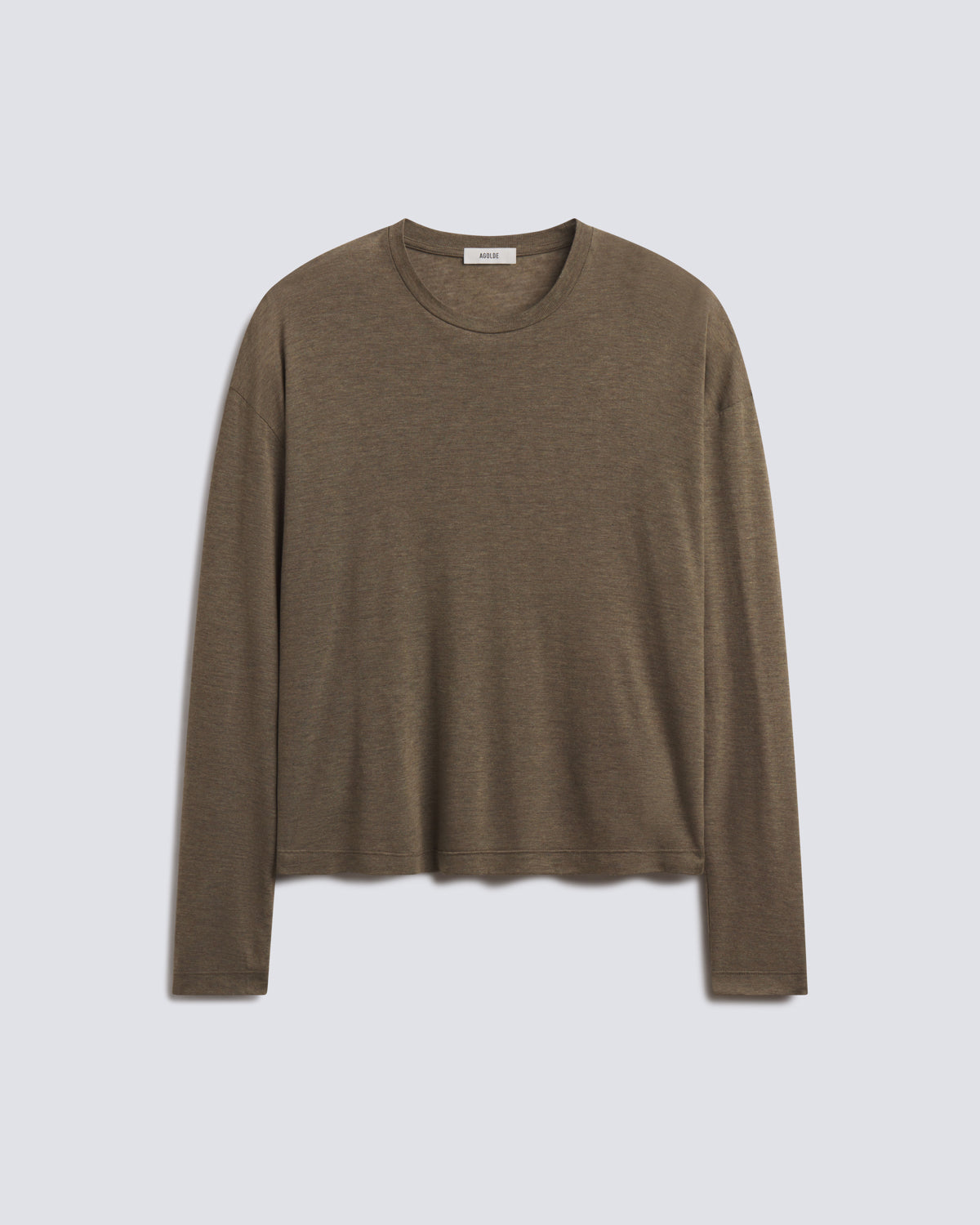 agolde-sasha-tee-tencel-langarmshirt-loam-braun image 6