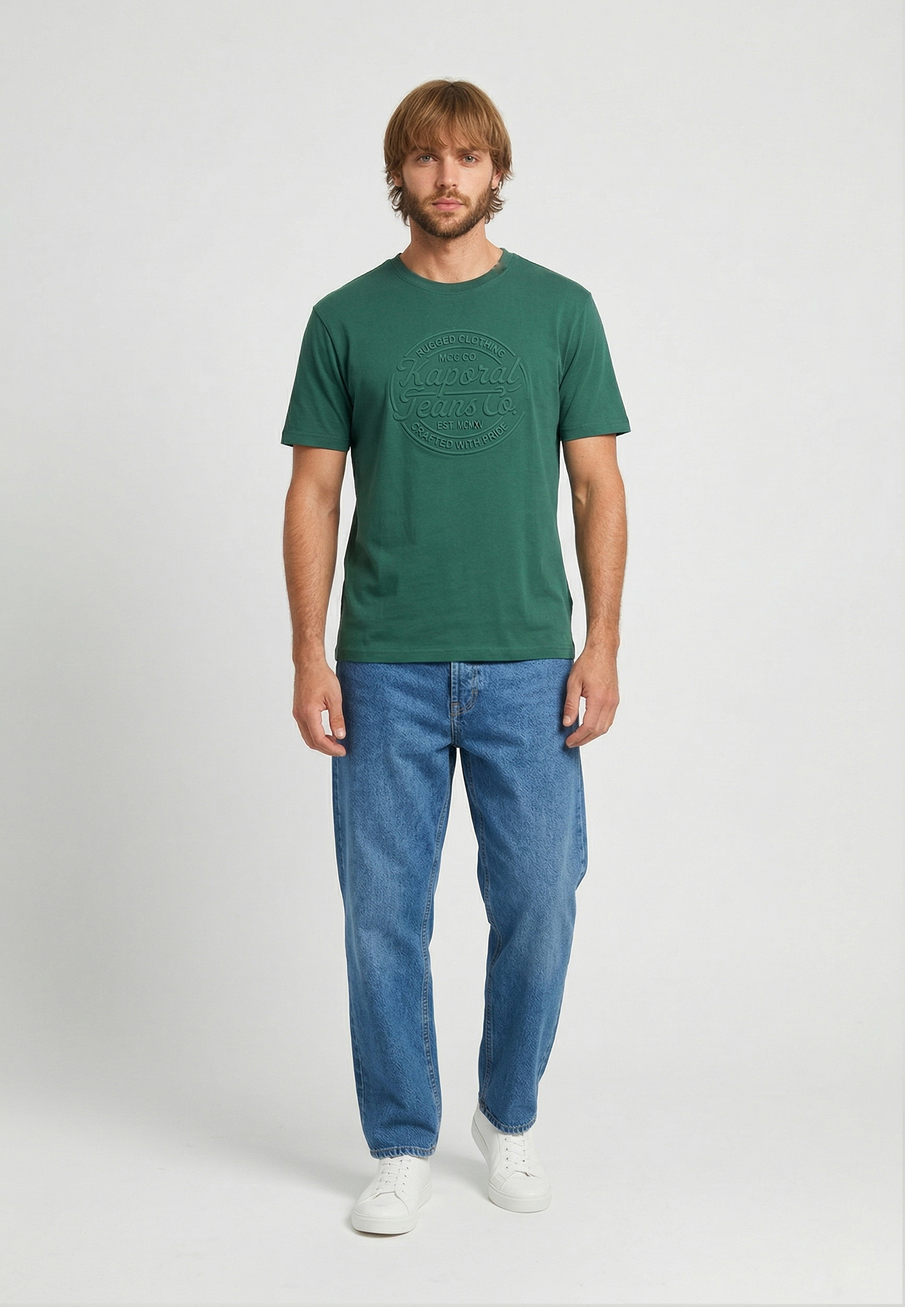 kaporal-kraft-t-shirt-herren-gr-n-regular-baumwolle image 1