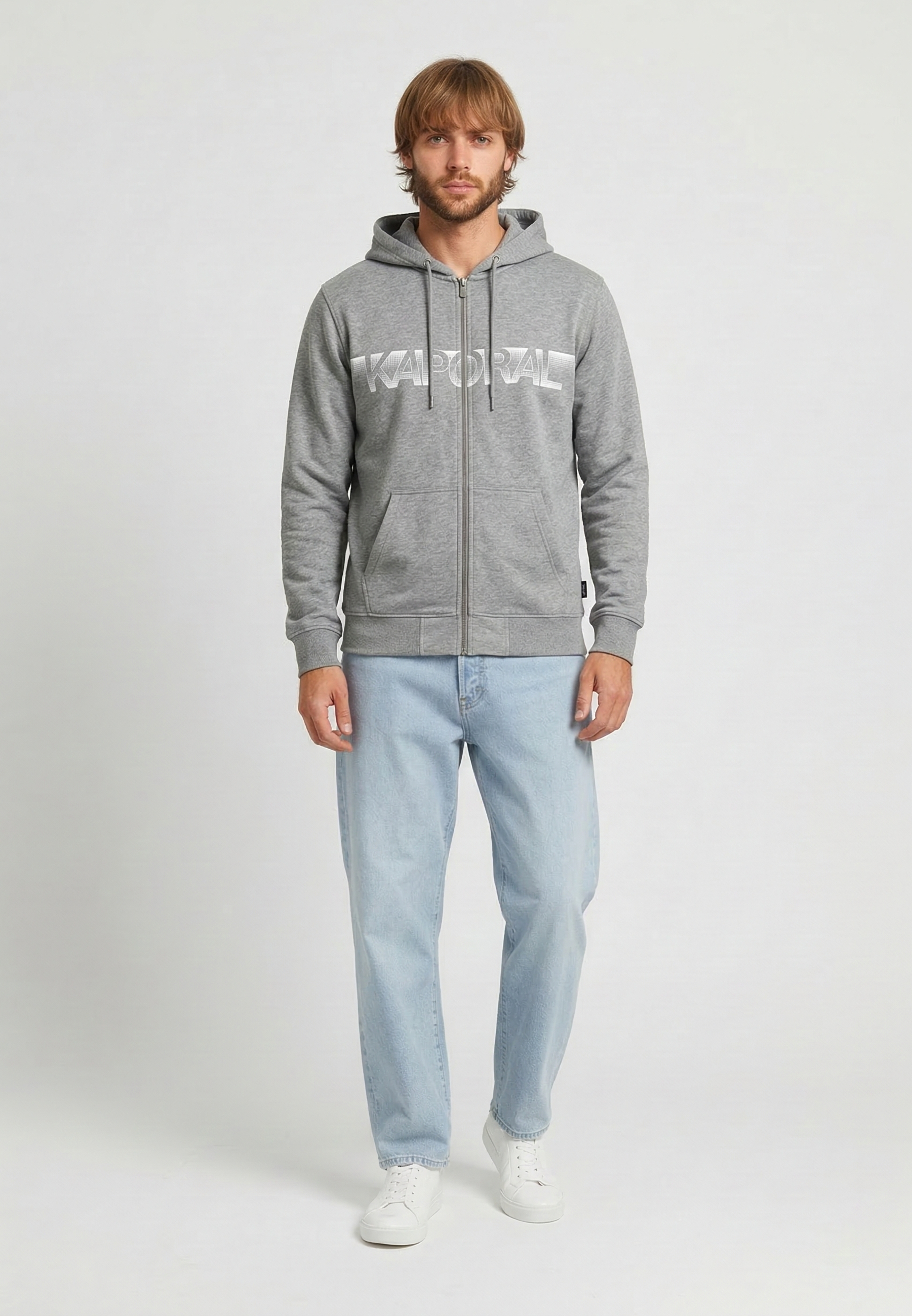kaporal-barto-hoodie-grau-regular-herren-reissverschluss image 2