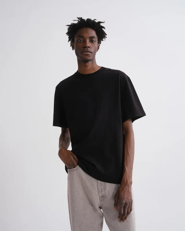 agolde-asha-mock-neck-tee-t-shirt-schwarz-baumwolle image 1