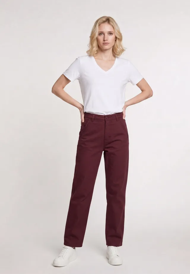kaporal-kerya-hose-bordeaux-damen-gerade-taschen image 1