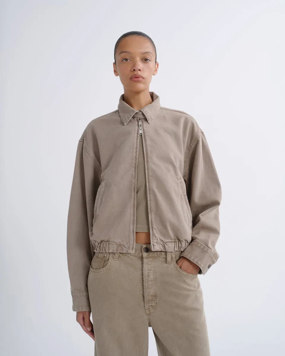 agolde-nile-jacket-flyweight-jacke-trail-braun-bomber image 1