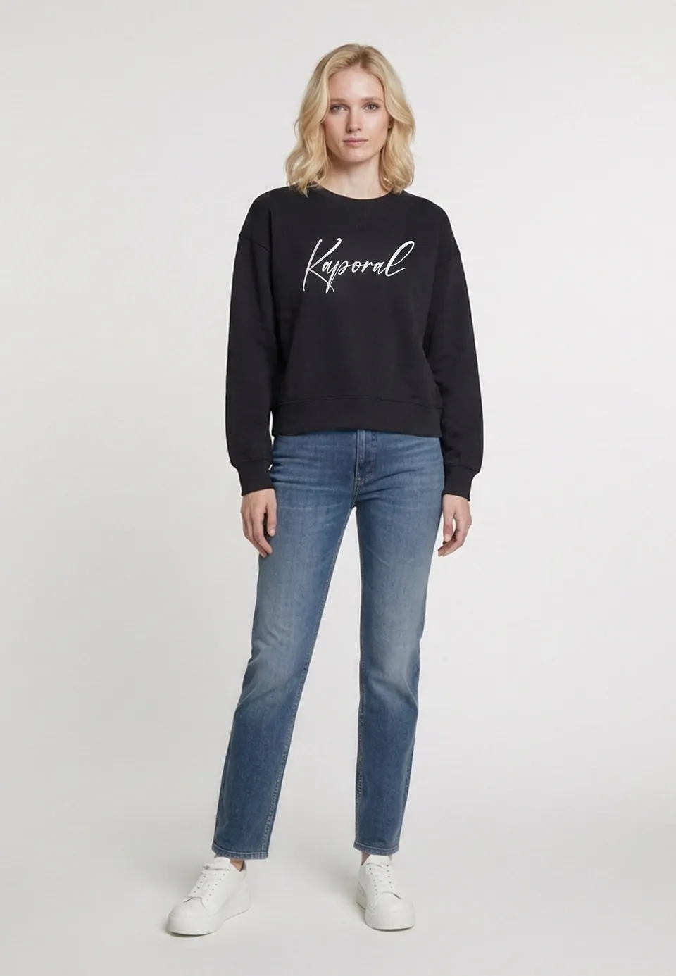 kaporal-julie-sweatshirt-damen-schwarz-slim-baumwollmix image 1