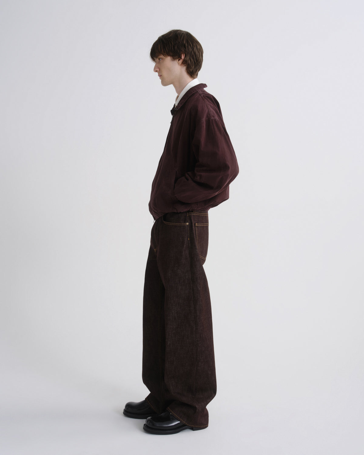 agolde-marshall-windbreaker-creased-puce-burgunder image 5