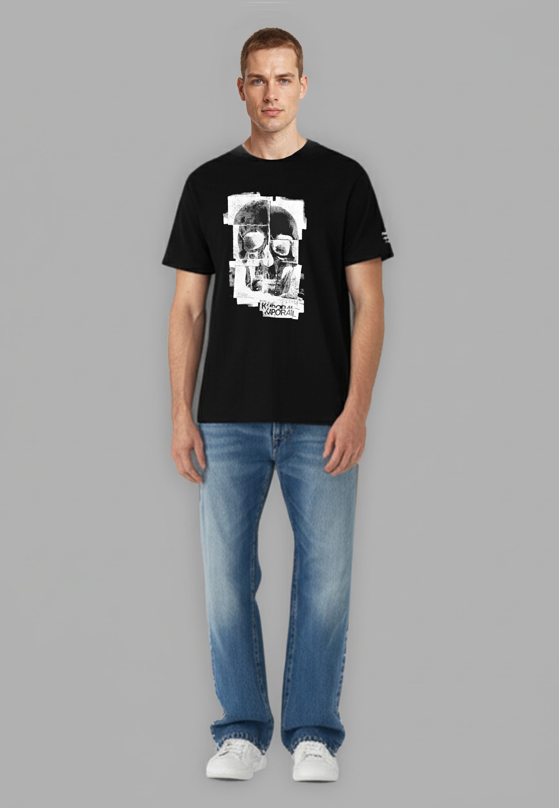 kaporal-berto-t-shirt-herren-schwarz-baumwolle-regular image 2
