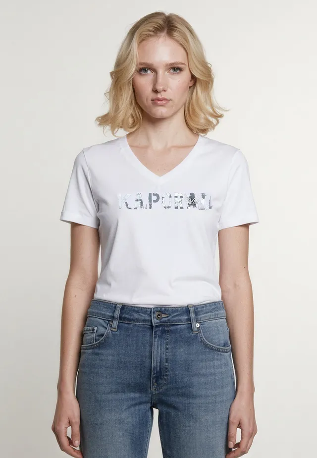 kaporal-enda-t-shirt-damen-wei-slim-baumwoll-stretch image 1
