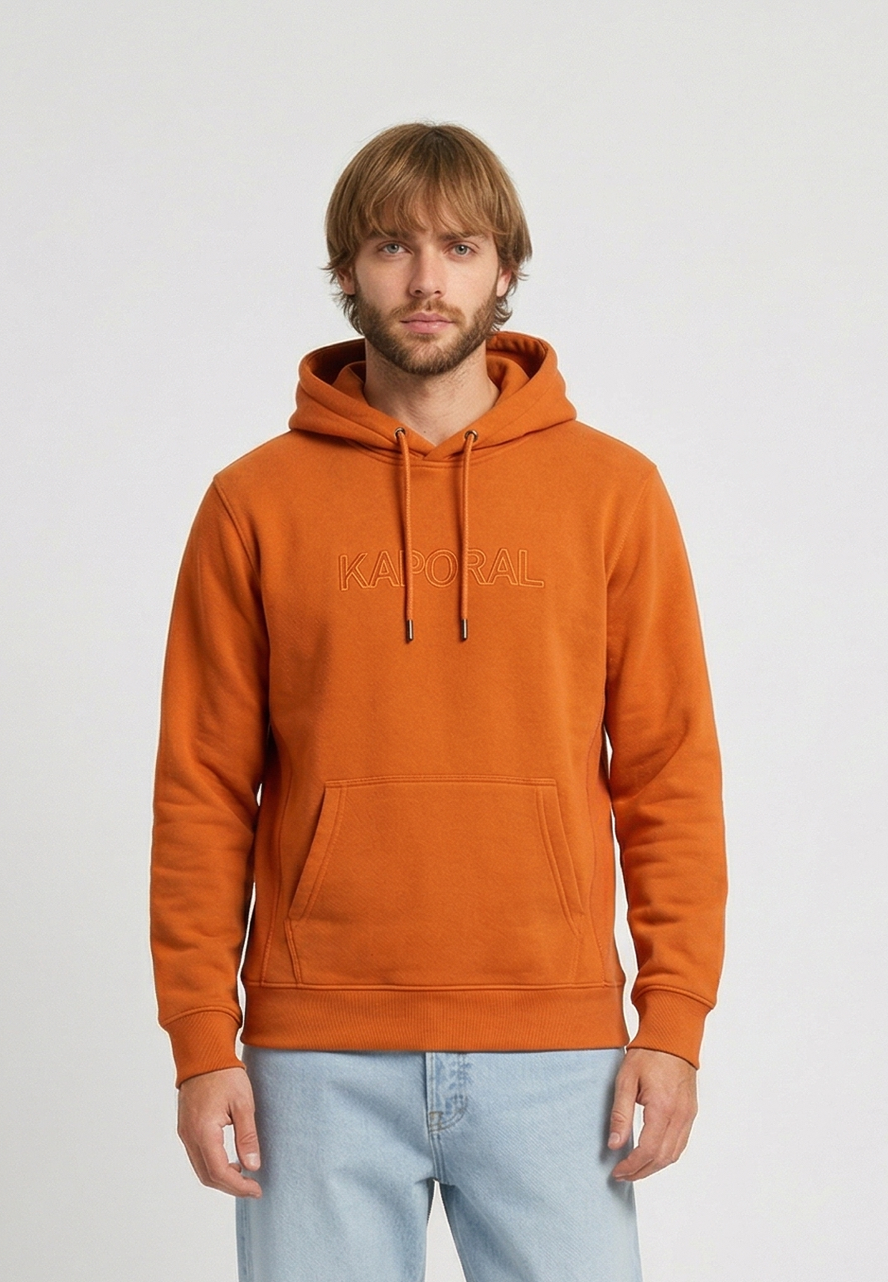 kaporal-powel-herren-hoodie-regular-orange-baumwoll-mix image 2