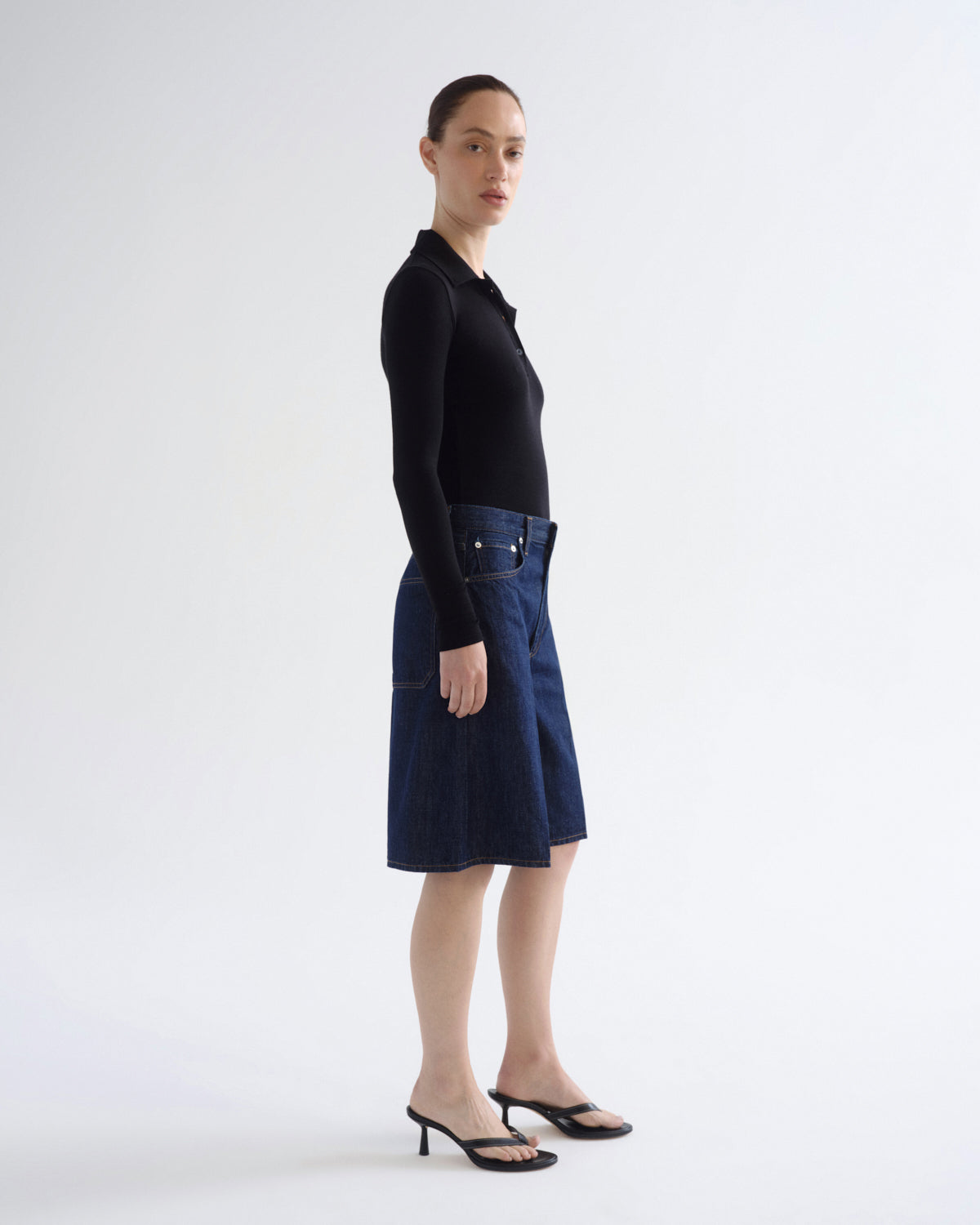 agolde-amos-polo-black-damen-poloshirt-schwarz image 4