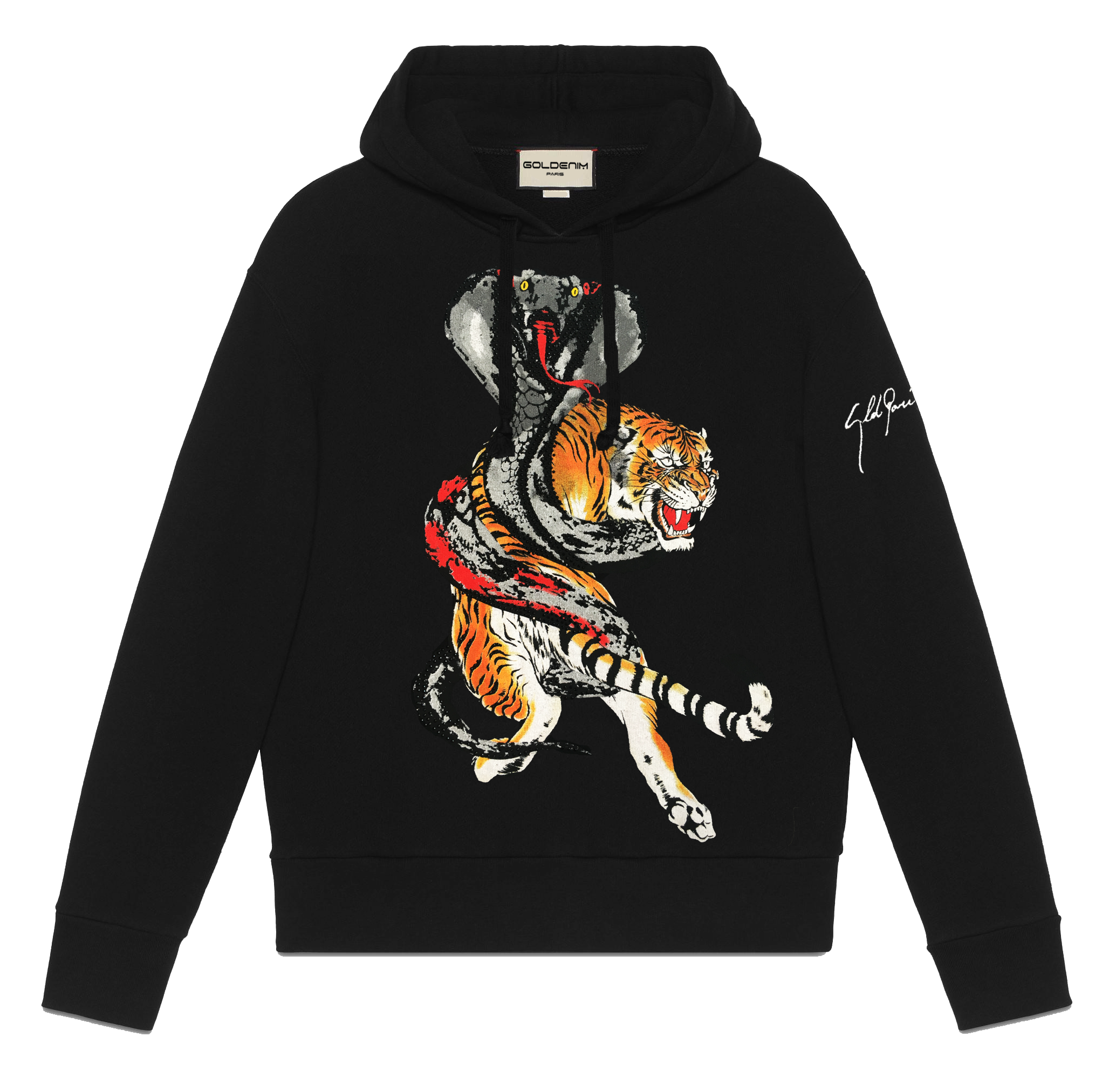 goldenim-paris-homme-sweat-1002-pullover-schwarz-slim image 1