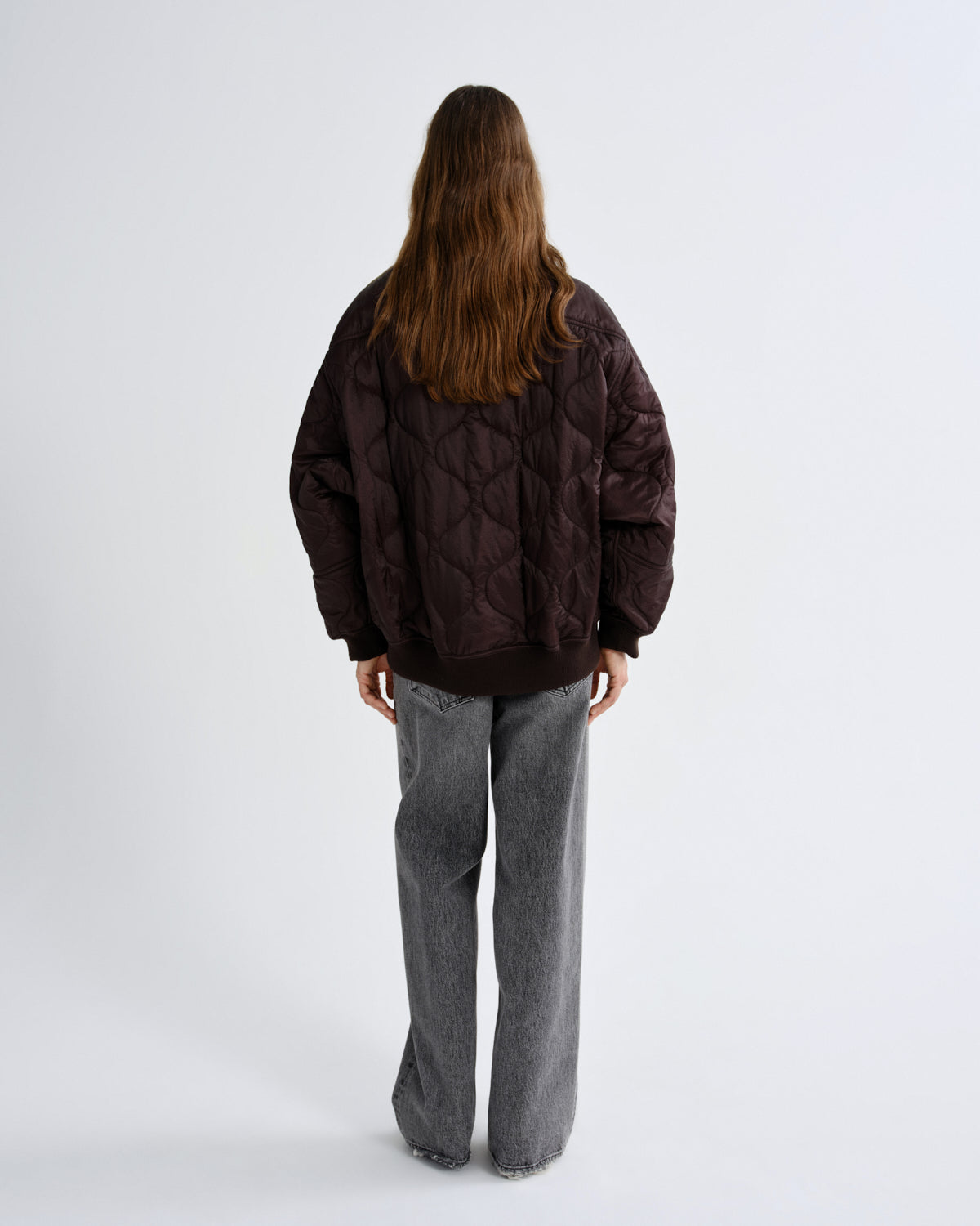 agolde-isla-quilted-jacket-jacke-deep-roast-braun image 2