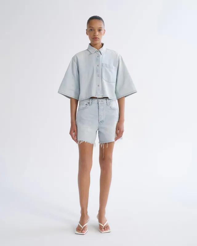 agolde-nye-short-recall-damen-jeansshorts-hellblau-relaxed image 1