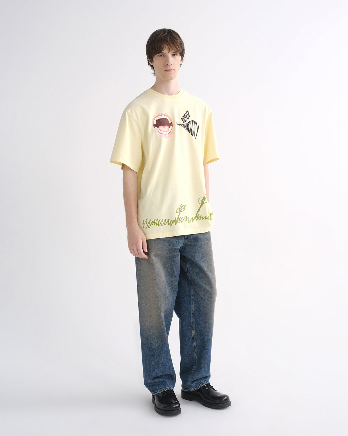 agolde-ron-finley-tee-pale-yellow-t-shirt-gelb-herren image 4