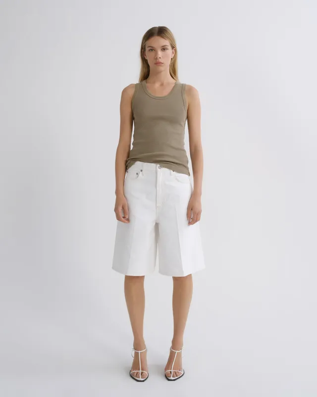 agolde-nolan-short-milkshake-wei-high-waist-damen image 1