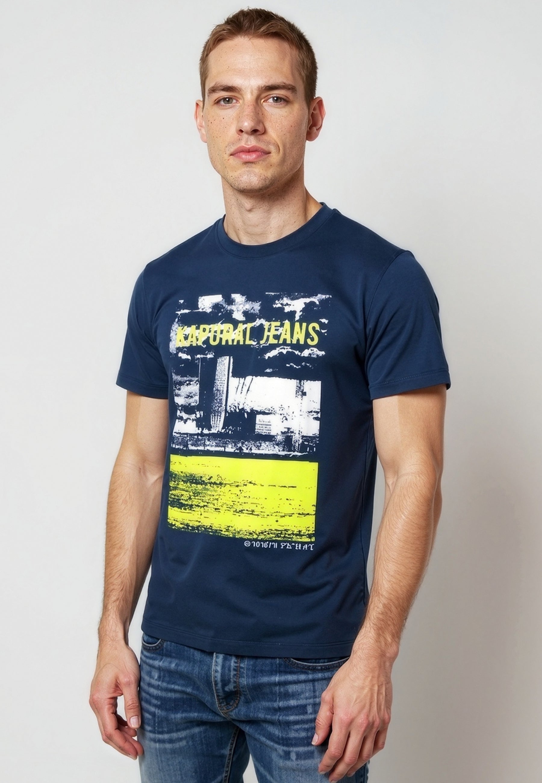 kaporal-dock-t-shirt-herren-marine-regular-baumwolle image 2