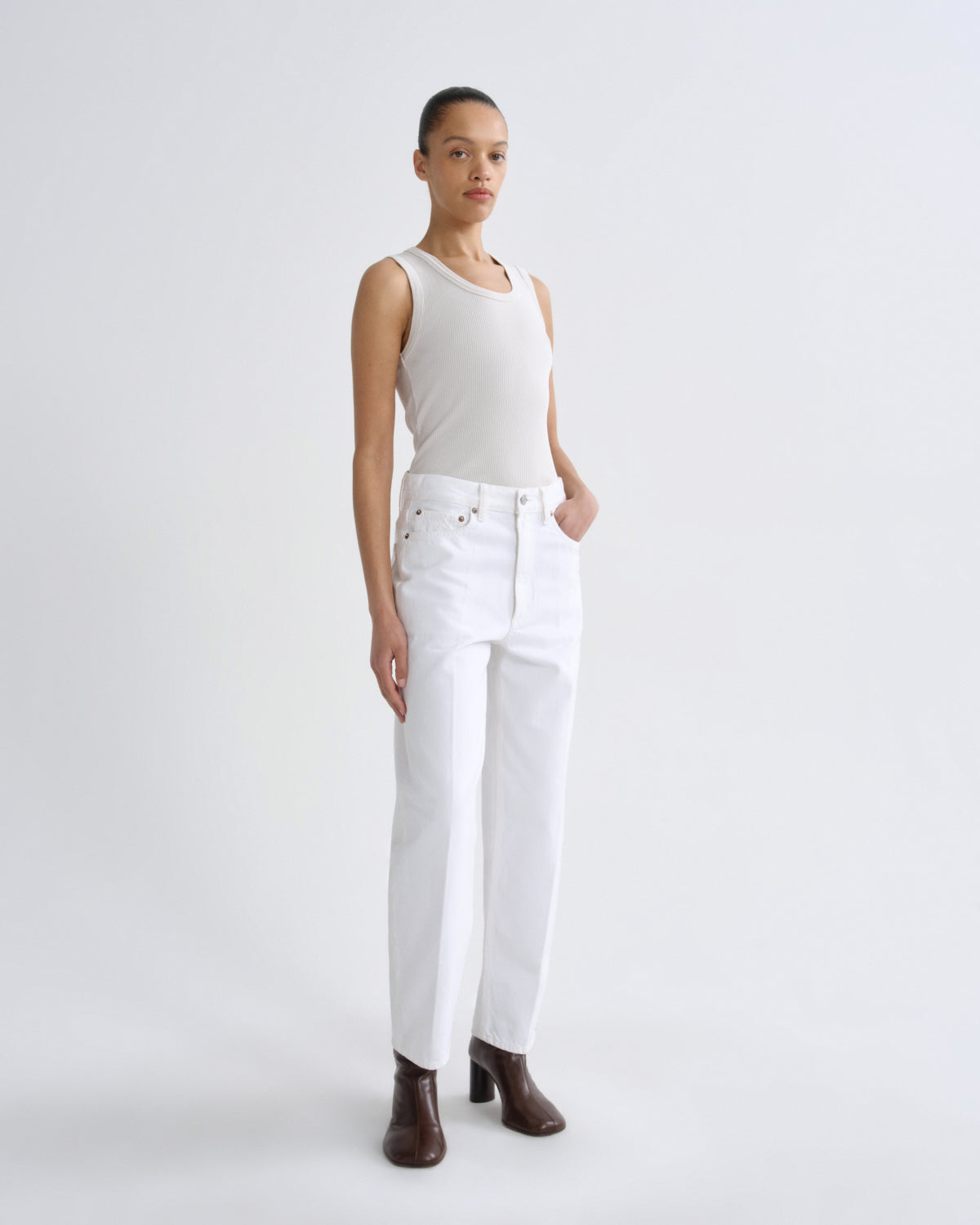 agolde-poppy-tanktop-bone-damen-bio-baumwolle image 4