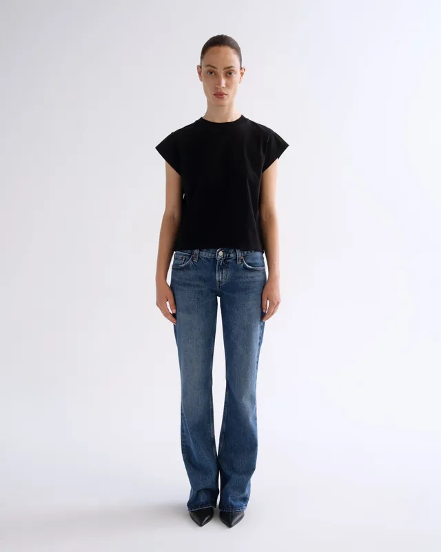 agolde-low-rise-boot-margin-bootcut-jeans-damen-dunkelblau image 1