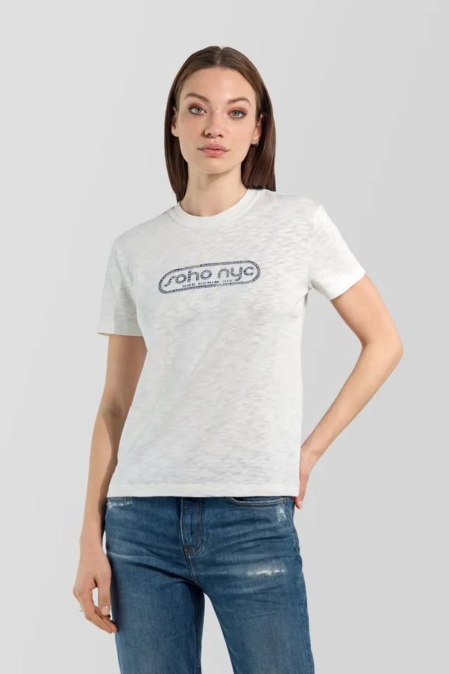 gas-tevys-new-city-a029-t-shirt-damen-nyc-print-slim-fit image 1
