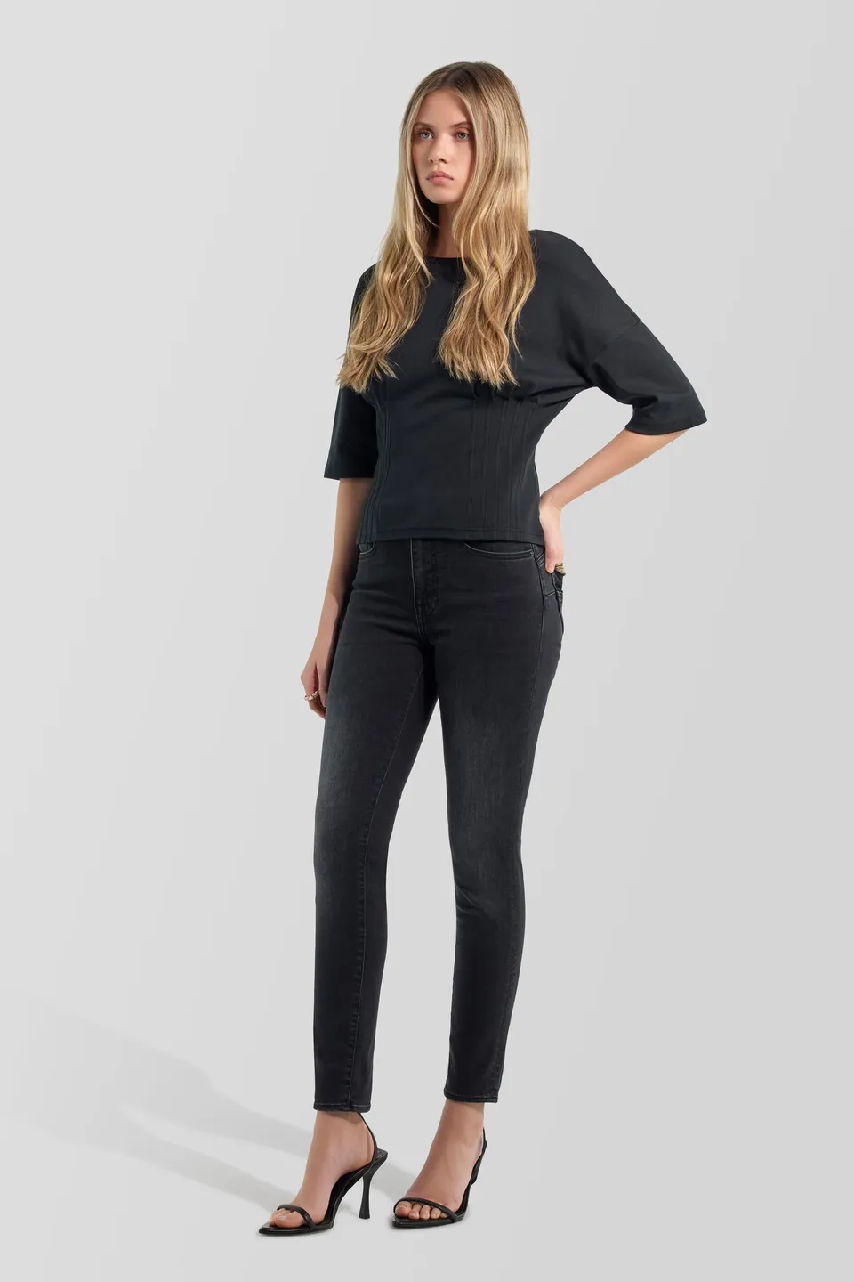 gas-star-up-pk-68bm-skinny-jeans-damen-schwarz-stretch image 1
