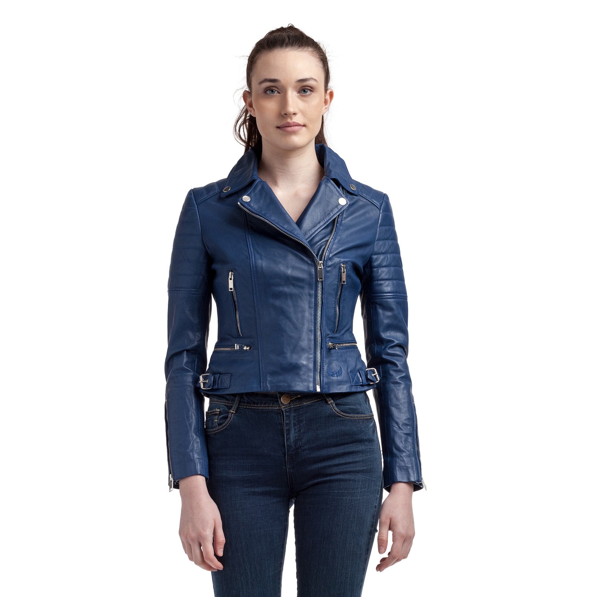 kaporal-maelys-perfecto-damen-royalblau-lammleder image 3