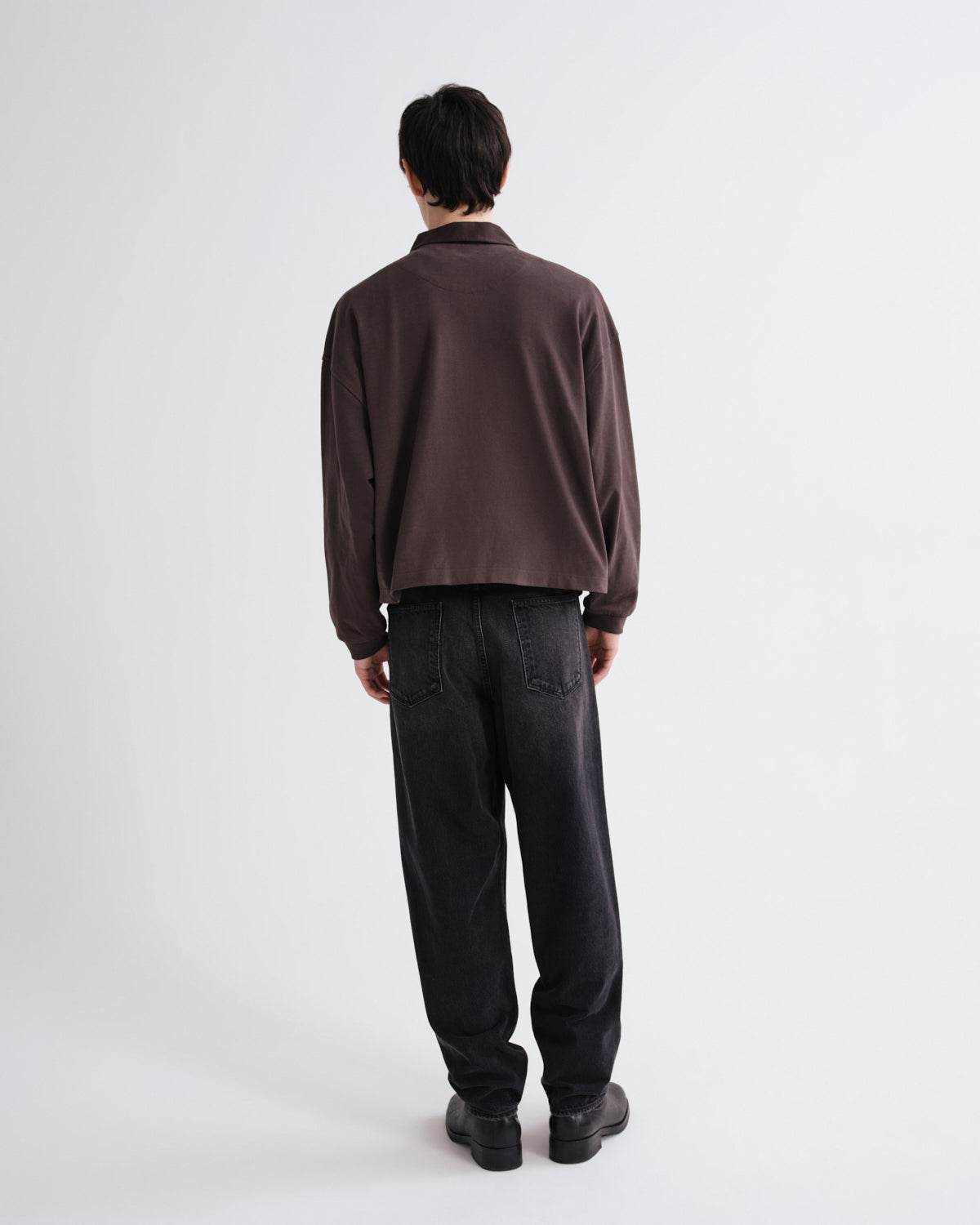 agolde-darius-polo-forge-braun-quarter-zip image 2