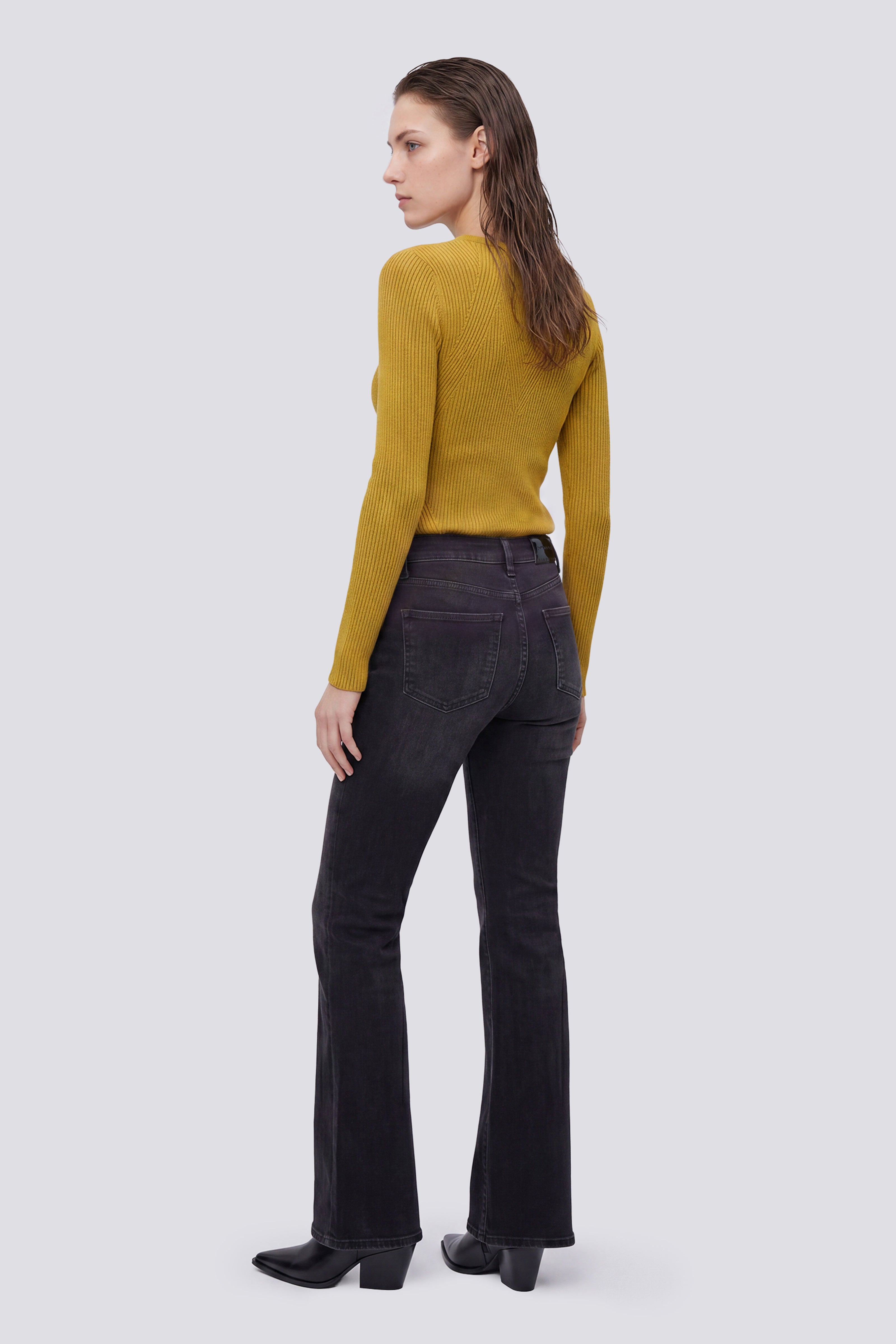 gas-camilia-z-65bm-jeans-flare-damen-schwarz-high-waist image 2