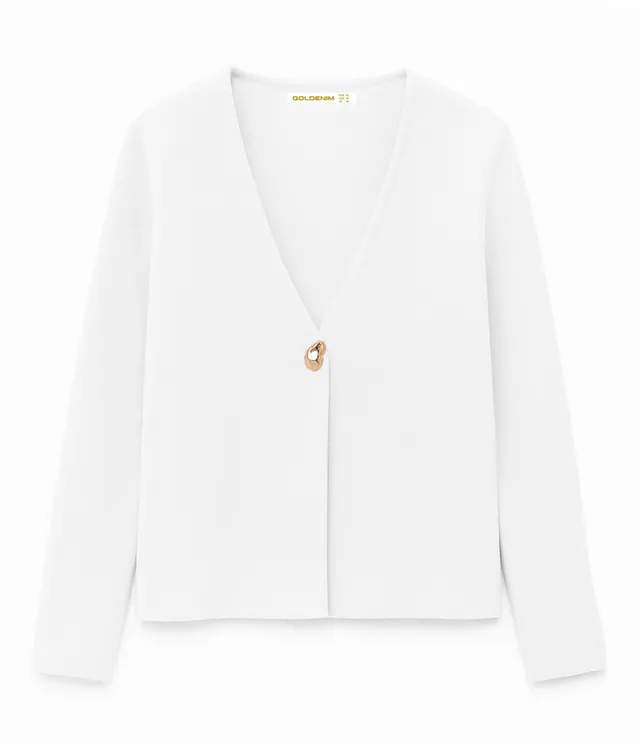 goldenim-paris-femme-zar-blanc-strickweste-wei image 1