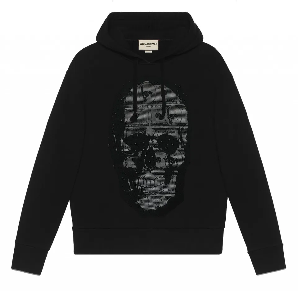 goldenim-paris-homme-sweat-capuche-supr-hoodie-schwarz image 1