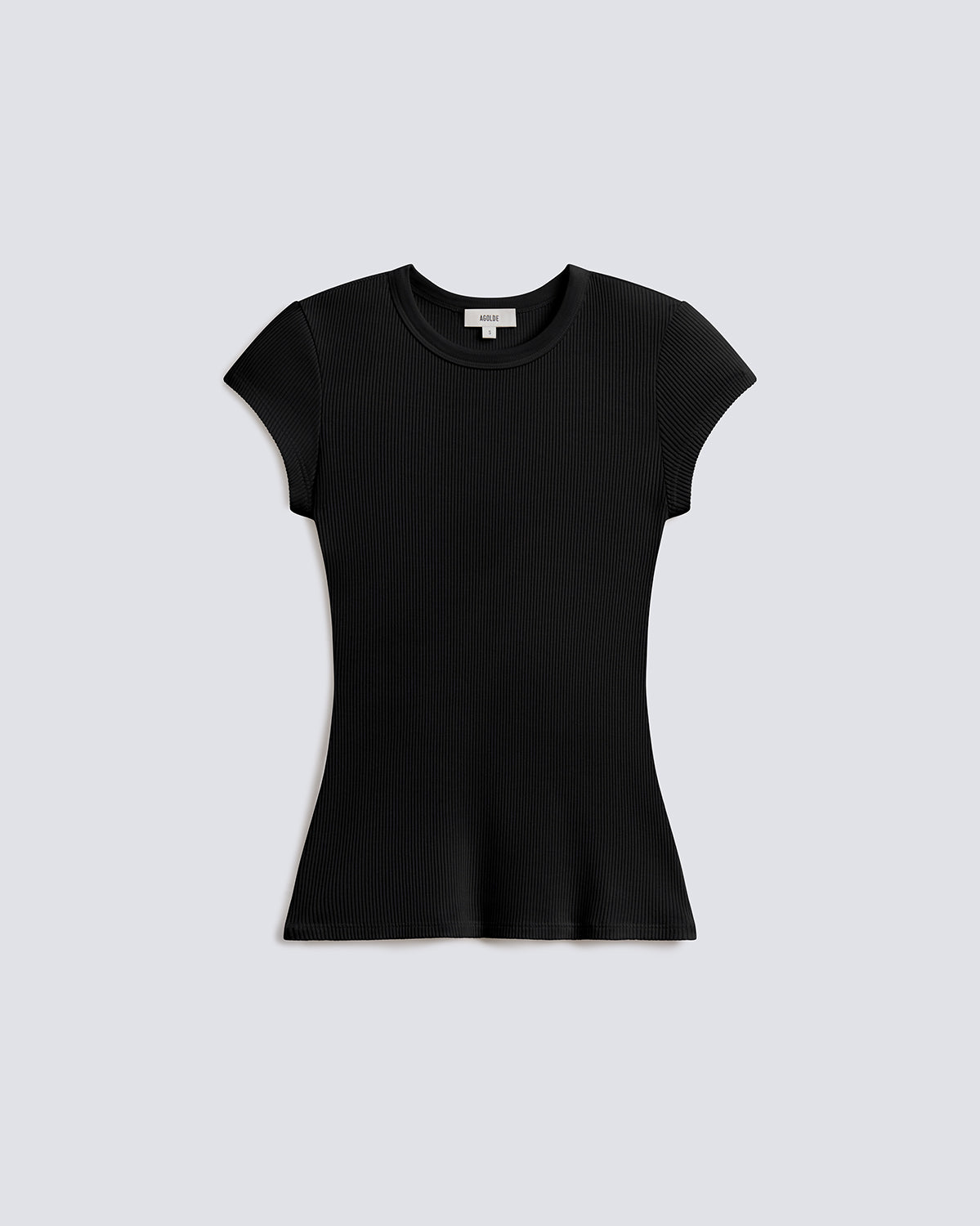 agolde-edison-tee-black-damen-t-shirt-schwarz-bio-baumwolle image 6