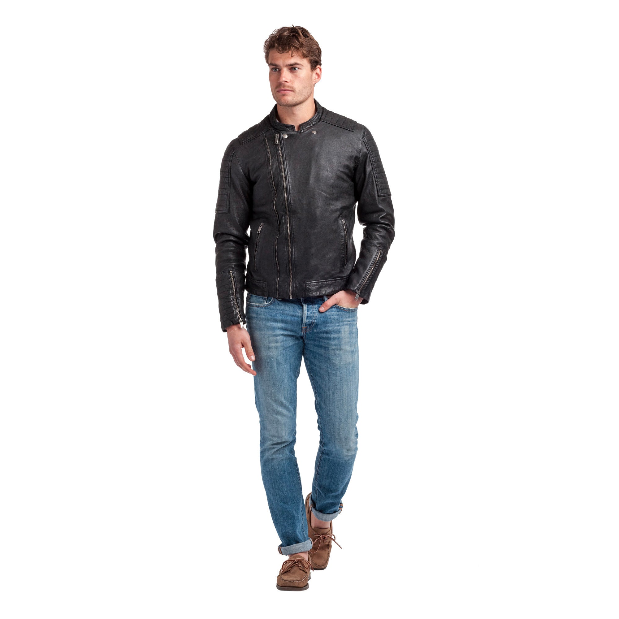 kaporal-enzo-lederjacke-schwarz-herren-lammleder image 2