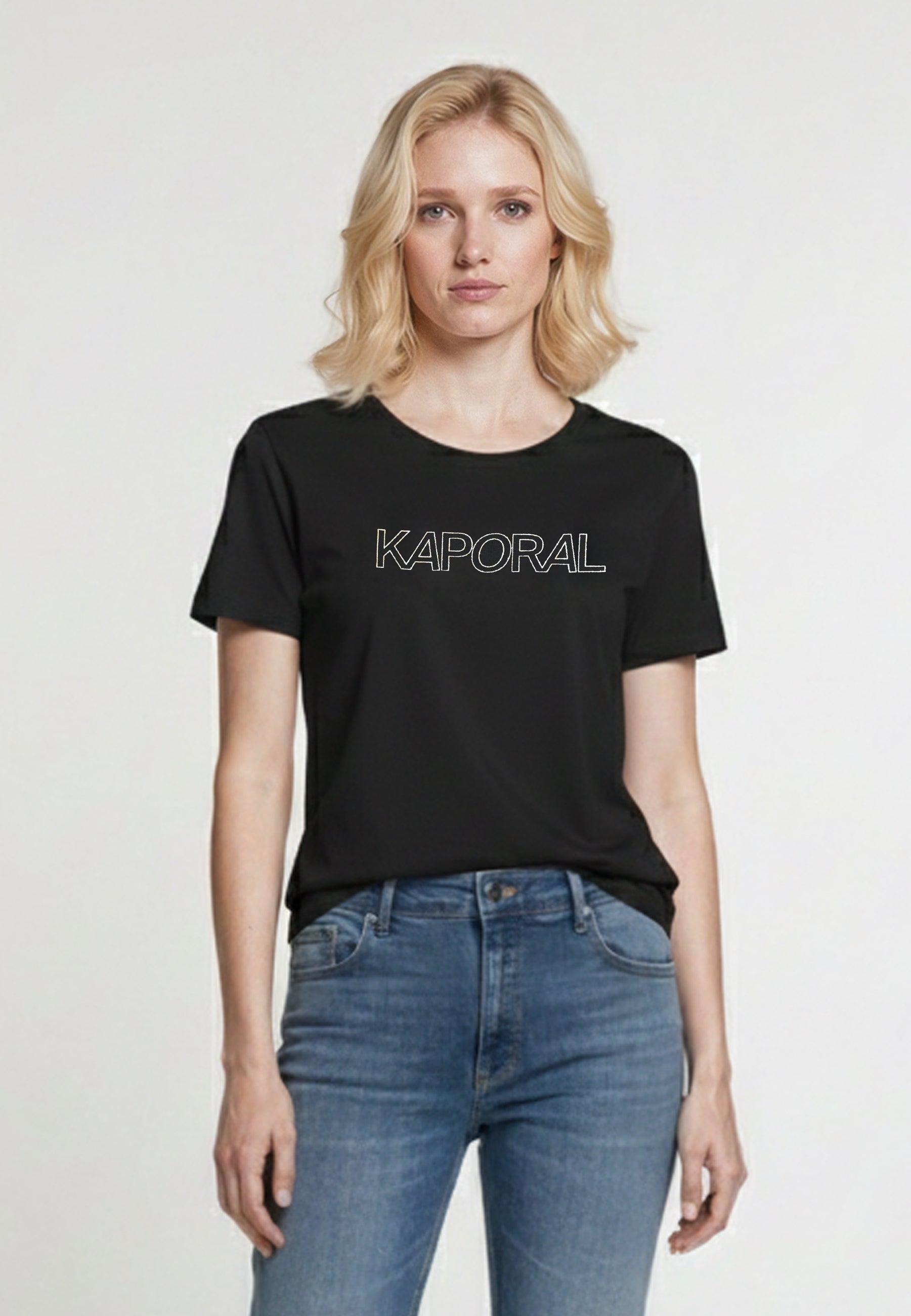 kaporal-faro-t-shirt-schwarz-slim-damen-baumwolle image 1