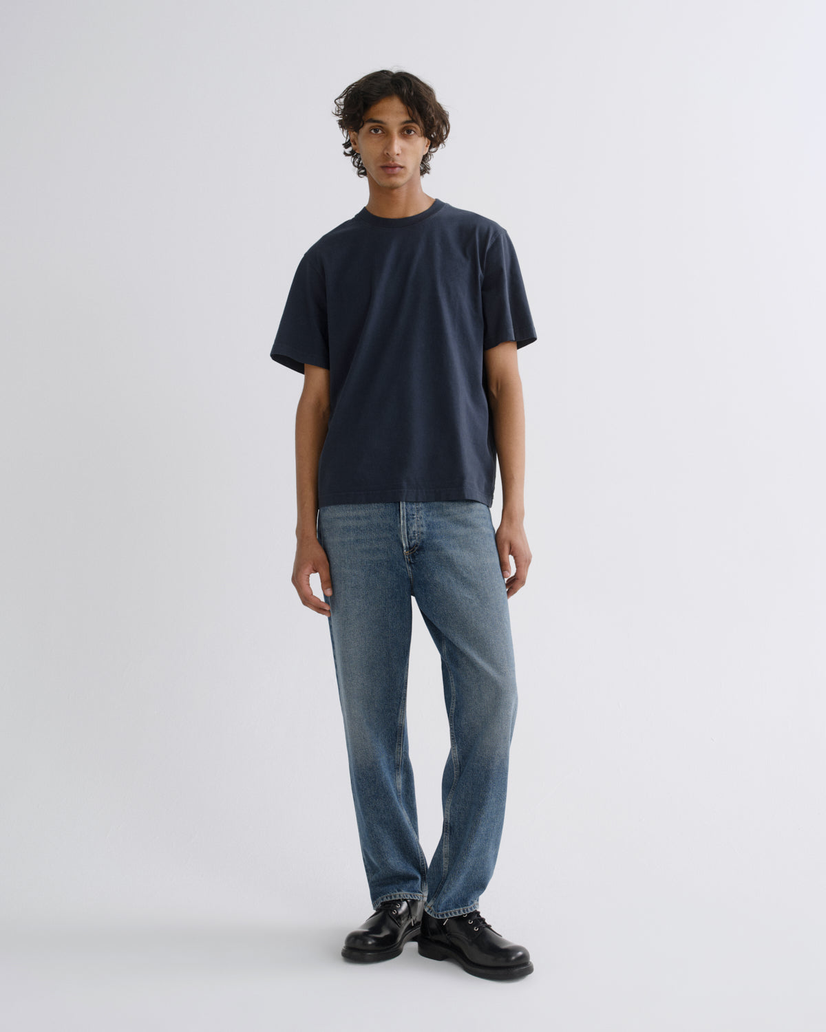 agolde-asha-mock-neck-tee-lyon-blaues-t-shirt image 3
