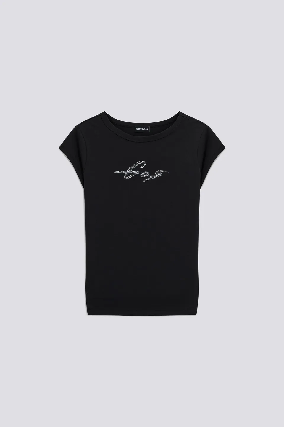 gas-hanike-cap-sleeve-0200-t-shirt-damen-slim-fit-strass image 1