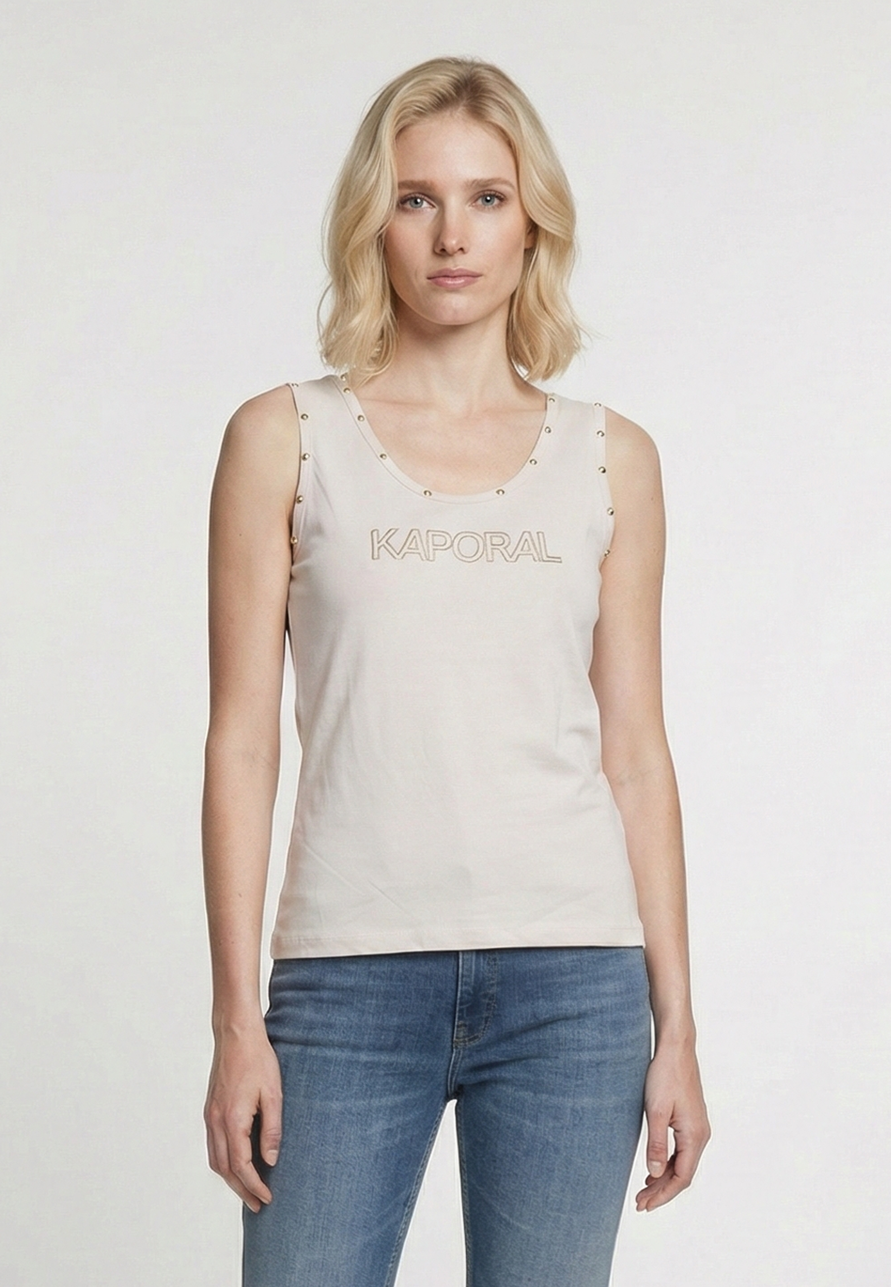 kaporal-kylas-top-damen-creme-mit-logo image 2