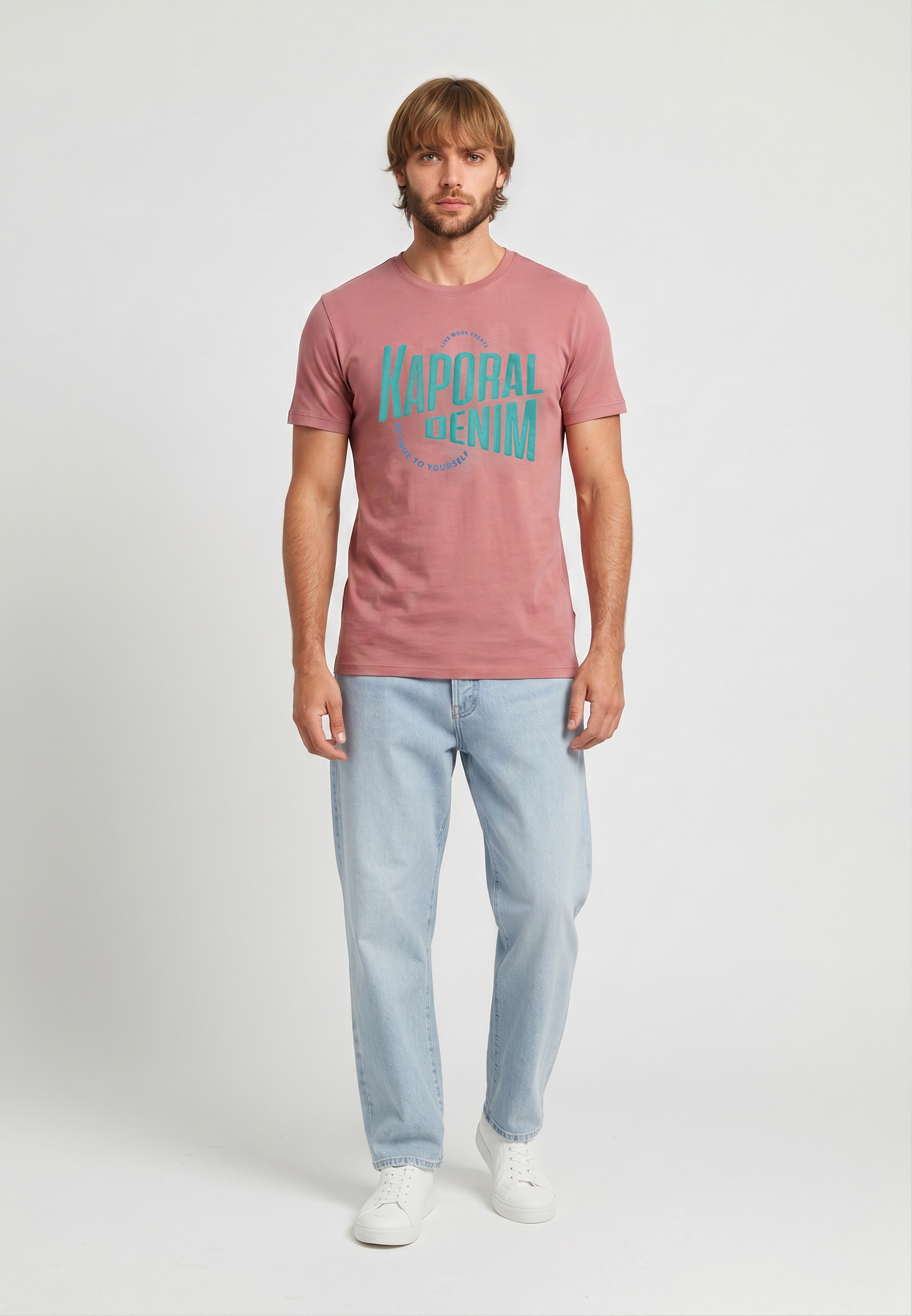 kaporal-java-t-shirt-herren-altrosa-regular-print image 2