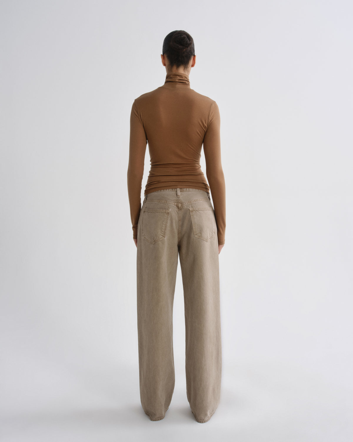 agolde-pascale-turtleneck-rollkragenpullover-honeycomb-braun image 2