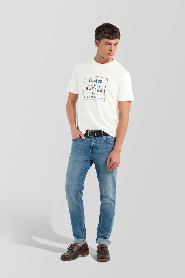 gas-dharis-m-c-blue-1029-t-shirt-blau-baumwolle image 1