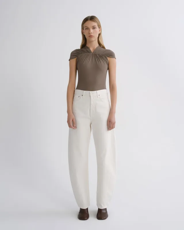 agolde-luna-high-rise-jeans-chalk-white-tapered image 1