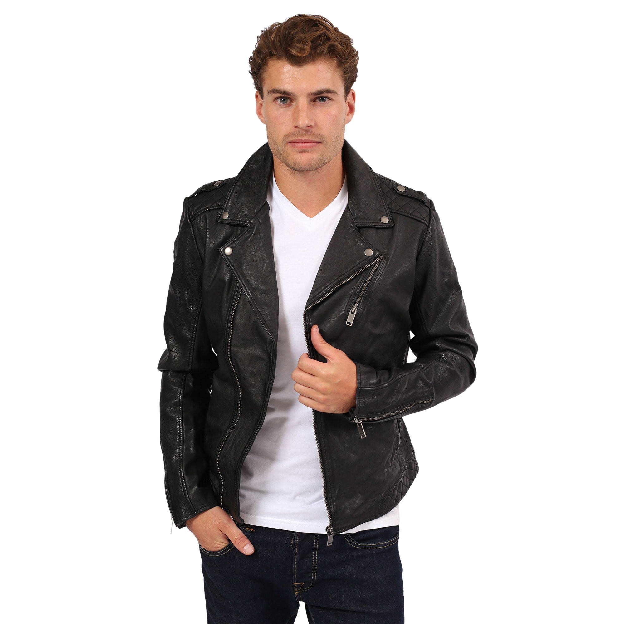 kaporal-lars-perfecto-herren-schwarz-echtleder-lamm image 1