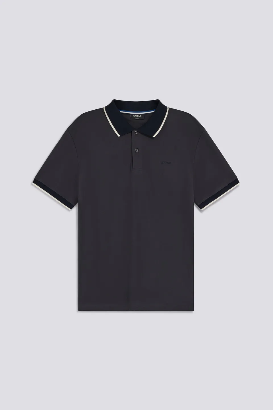 gas-ralph-rib-strip-3929-herren-polo-sticklogo-kontrast image 1