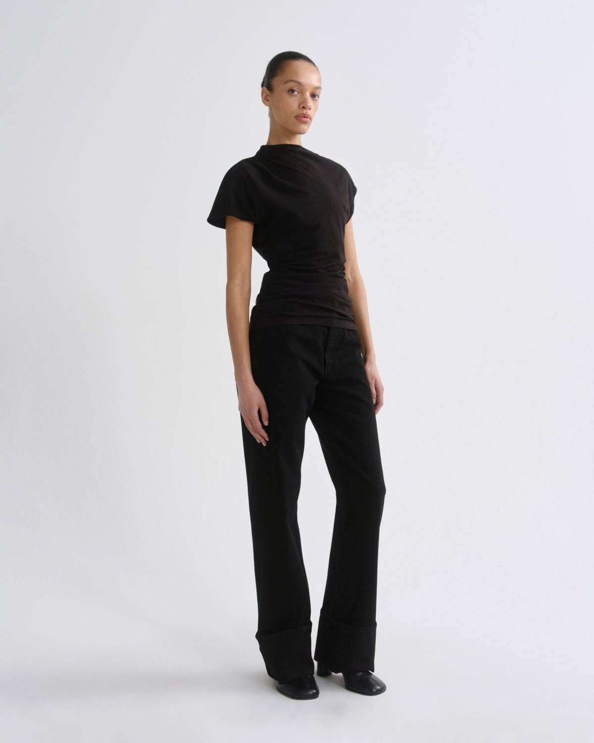 agolde-beckly-tee-damen-top-schwarz-jersey-gr-xs-xl image 5