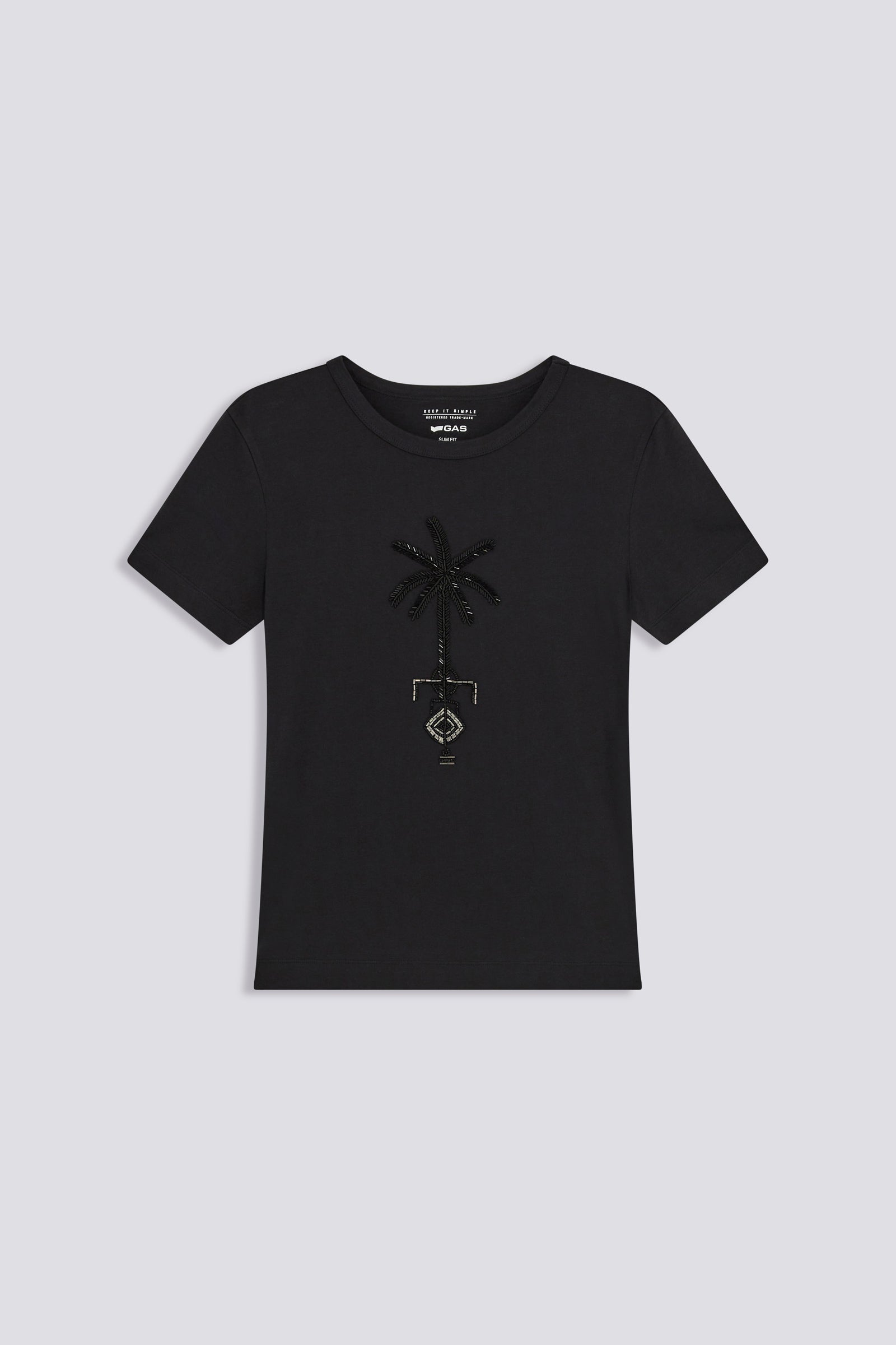 gas-telly-palm-0200-damen-t-shirt-slim-perlen-stick image 2