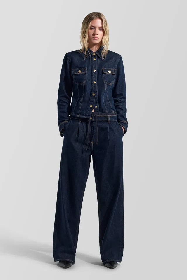 gas-carolina-pant-10ro-damen-hose-wide-fit-indigo image 1