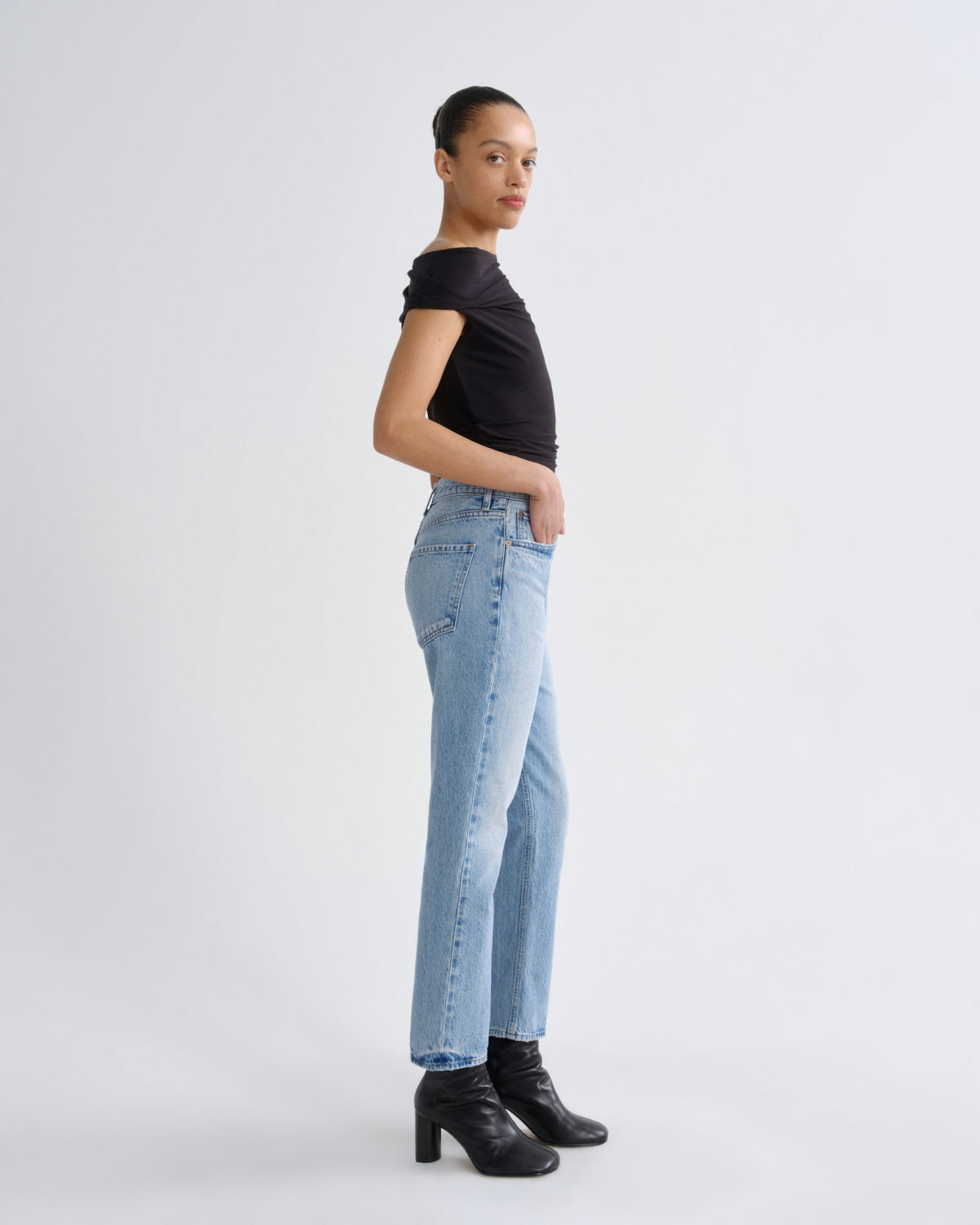 agolde-riley-crop-stream-jeans-blau-high-rise-straight image 3