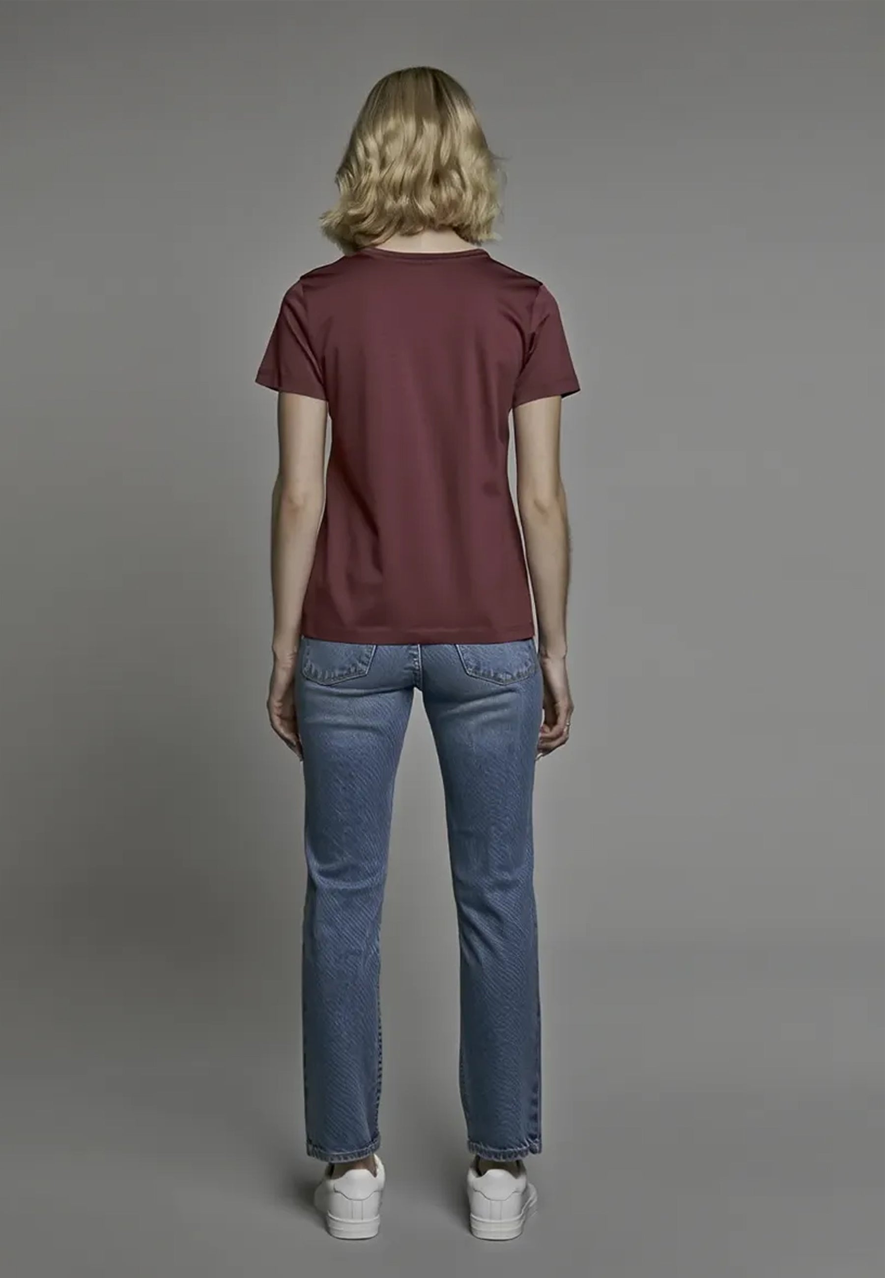 kaporal-jasic-t-shirt-bordeaux-damen-slim-stretch image 3