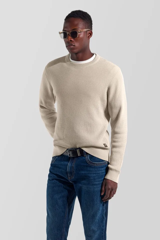 gas-donder-round-3006-herren-pullover-baumwolle-waffle image 1