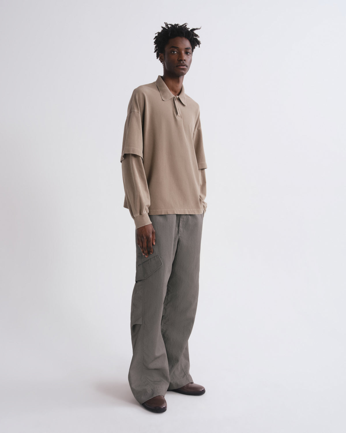 agolde-whitcomb-pant-cargohose-millstone-grau-nylon image 4