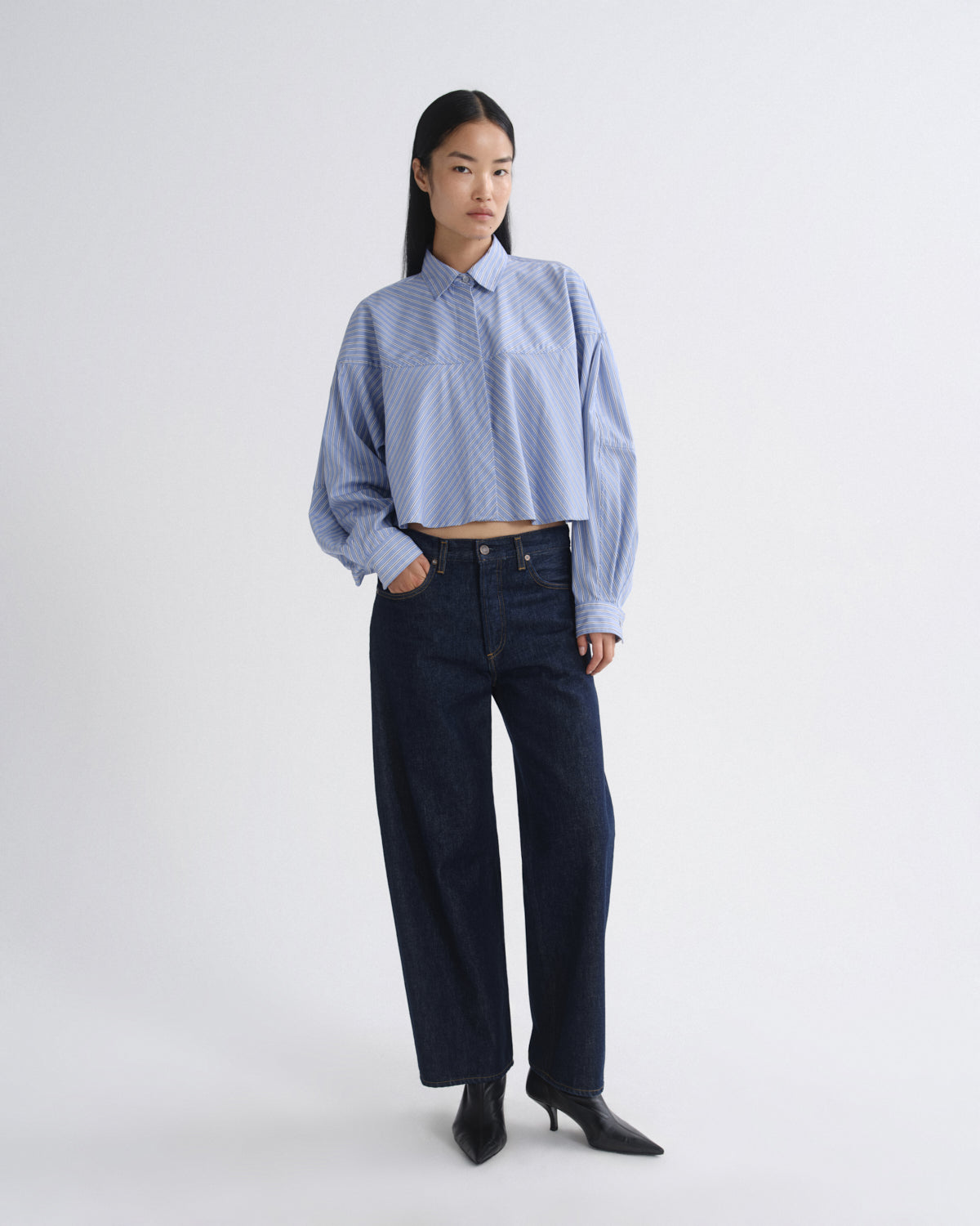 agolde-agnes-shirt-meyer-stripe-hemd-blau-wei-gestreift image 5