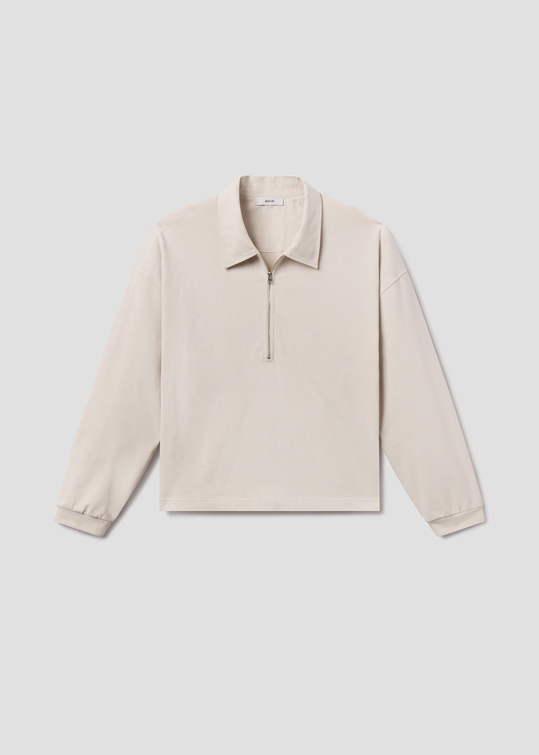 agolde-darius-polo-shirt-sand-beige-baumwolle image 6