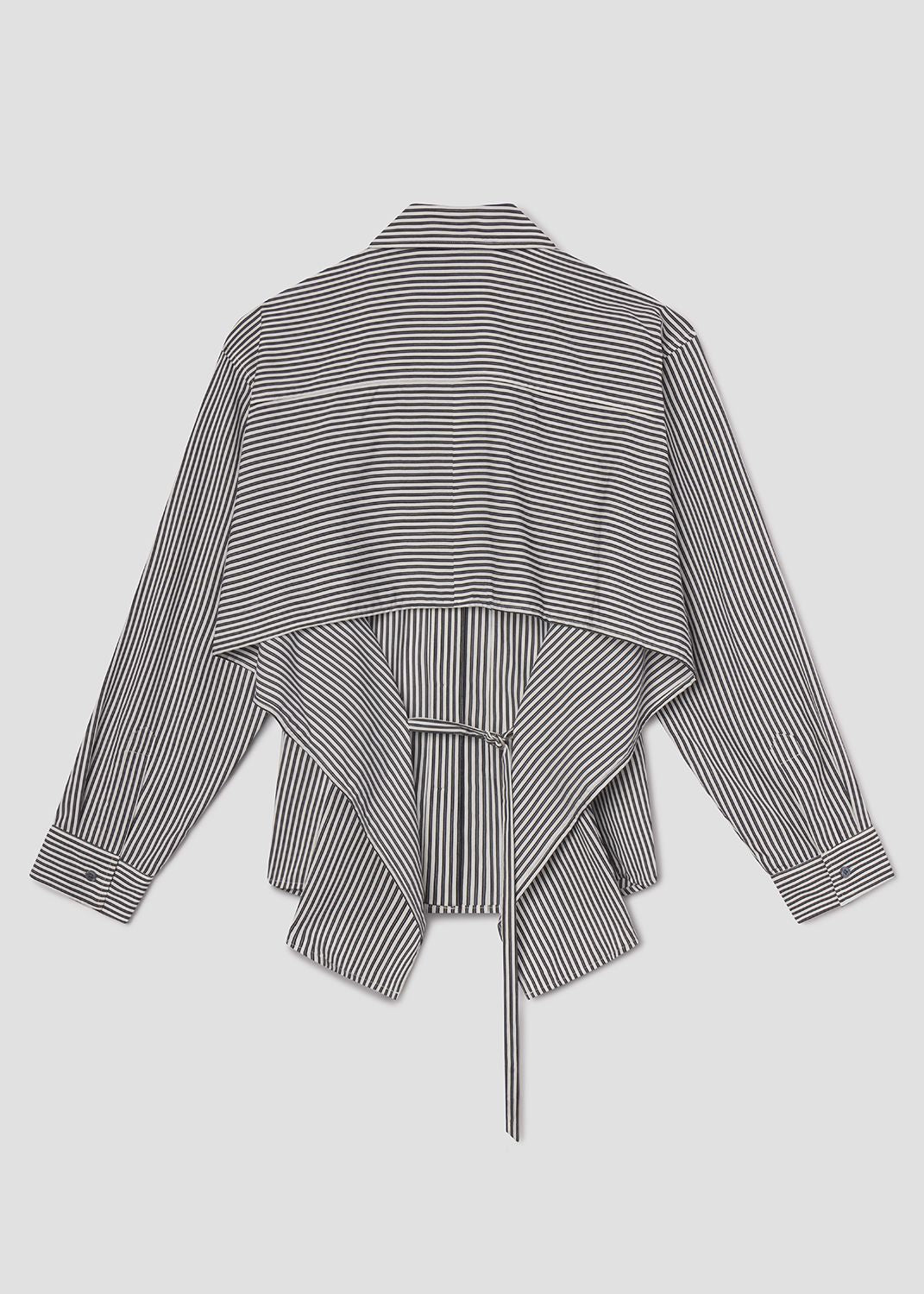 agolde-theo-hemd-solene-stripe-schwarz-wei-viskose image 7